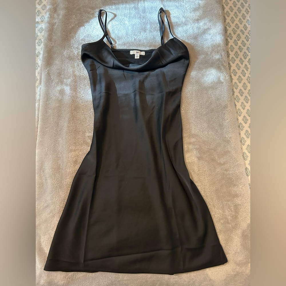 Black Satin mini dress